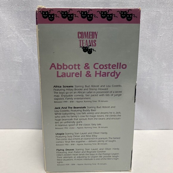 Comedy Abbott & Costello/Laurel & Hardy Set‎ 4 VHS Tapes Comedy Teams Classics - Picture 3 of 12
